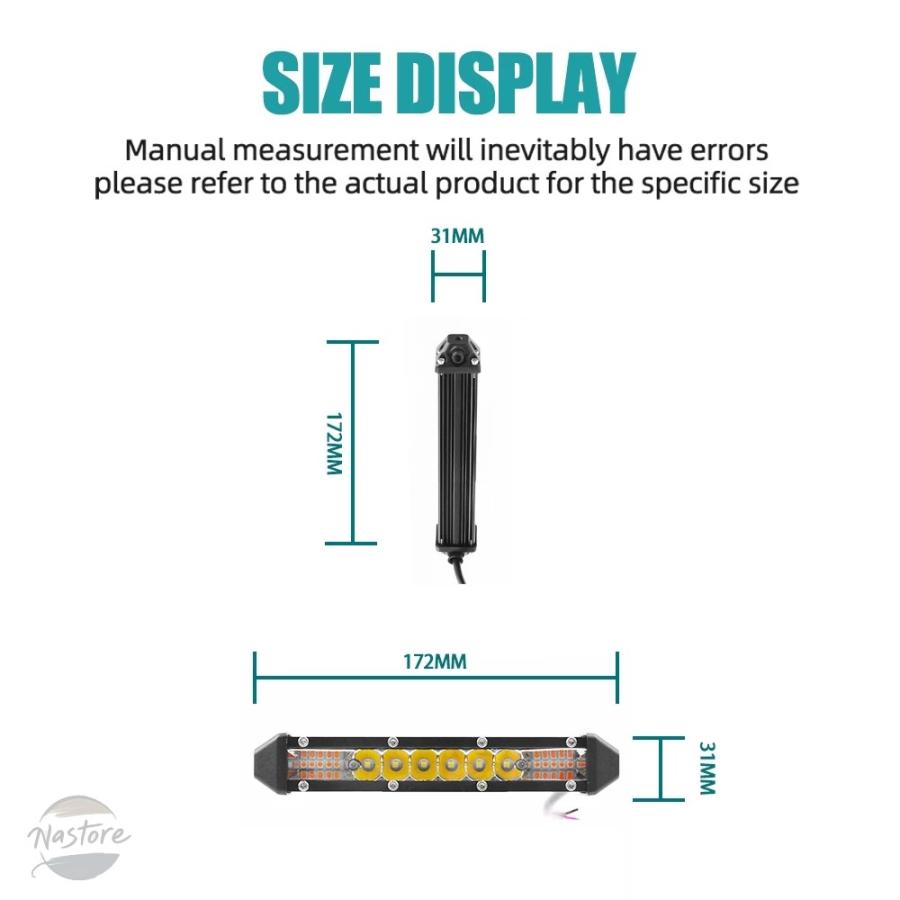 並行輸入品 バイク 2個 led 作業灯 バー 16 チップ フラッドビーム ドライビングフォグランプ スポーツライト デイランニングライト オフロード ボート 部品の画像