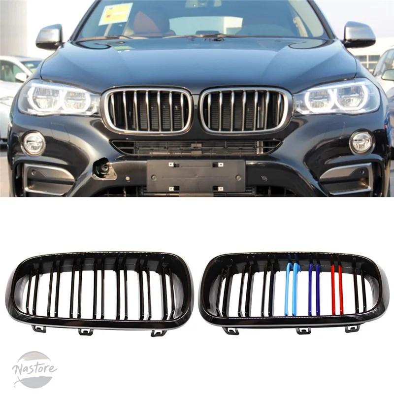 並行輸入品 BMW f15 フロントバンパー グリル 1ペア 光沢/マットブラック ダブル カスタムパーツ 部品 アクセサリーの画像