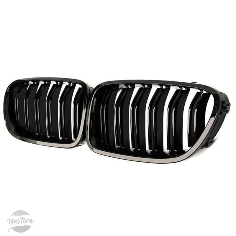 並行輸入品 BMW f10 グリル グロスブラックキドニー デュアルスラット レーシング カスタムパーツ 部品 アクセサリーの画像