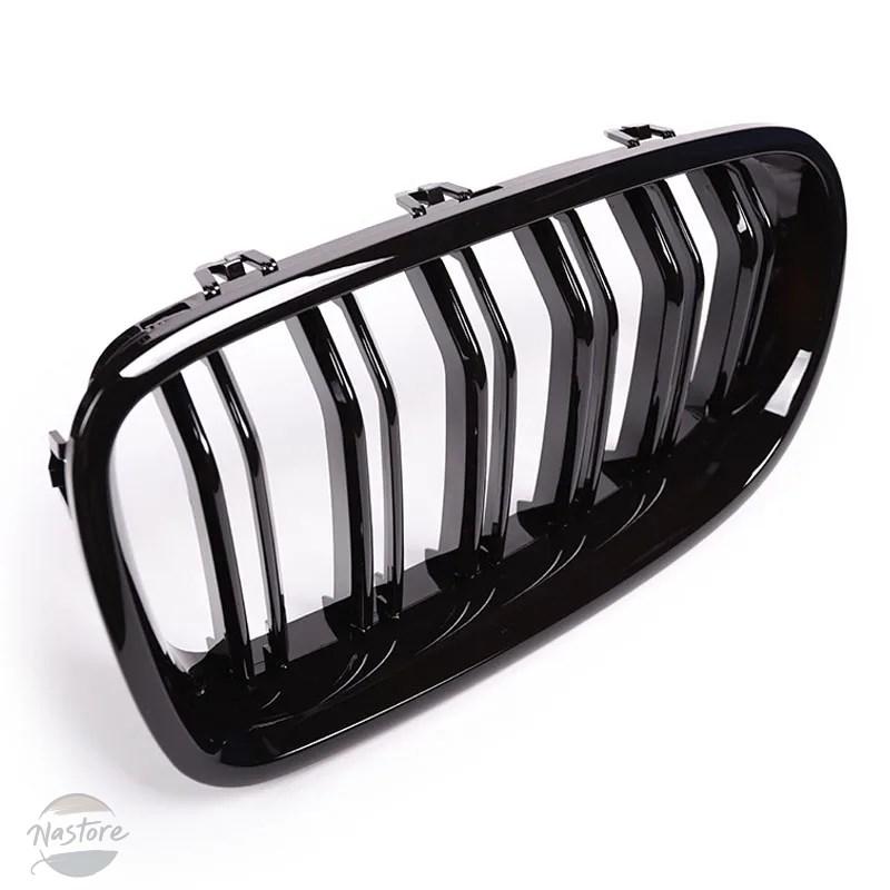 並行輸入品 BMW f10 グリル グロスブラックキドニー デュアルスラット レーシング カスタムパーツ 部品 アクセサリーの画像