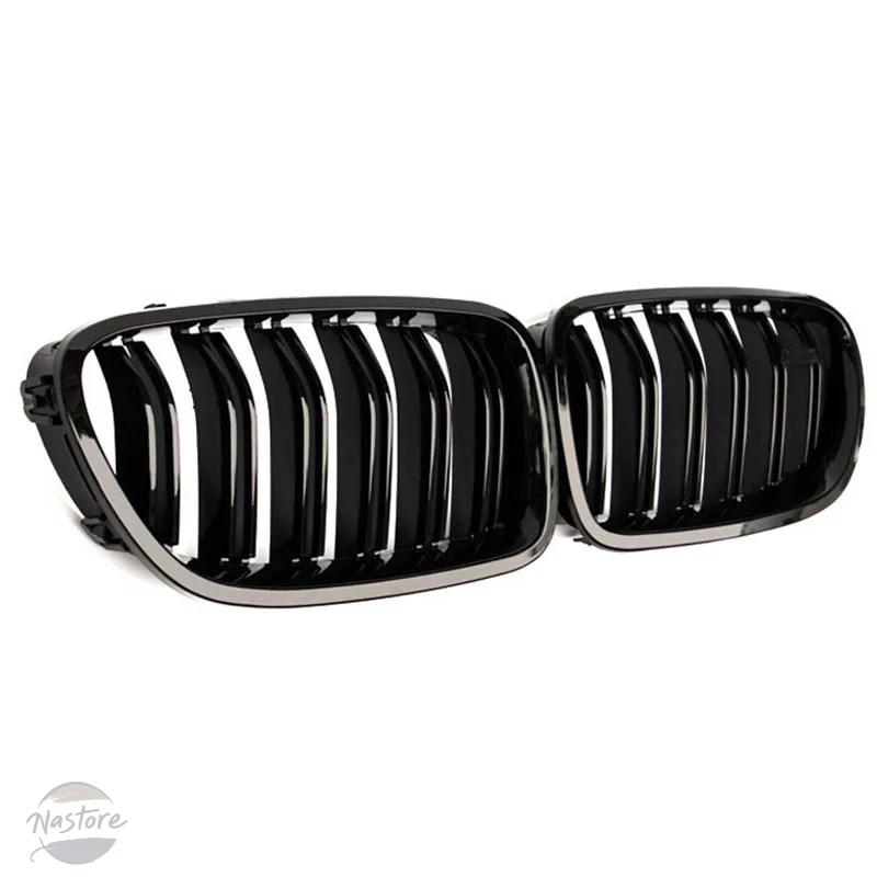 並行輸入品 BMW f10 グリル グロスブラックキドニー デュアルスラット レーシング カスタムパーツ 部品 アクセサリーの画像