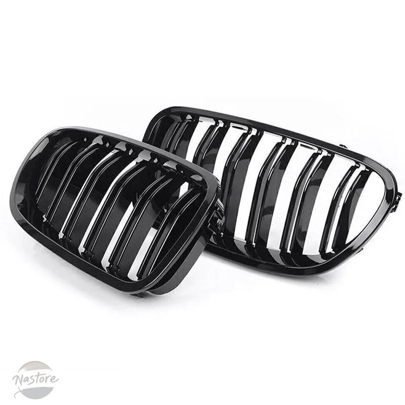 並行輸入品 BMW f10 グリル グロスブラックキドニー デュアルスラット レーシング カスタムパーツ 部品 アクセサリーの画像