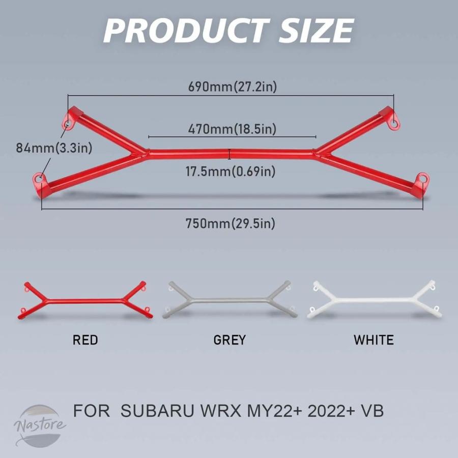 並行輸入品 フロント ブレースバー 自動 スペアパーツ スバル SUBARU WRX VB MY22+ 2022+の画像