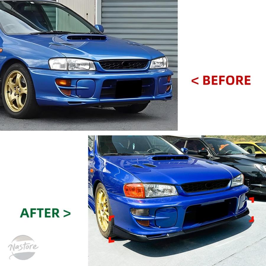 並行輸入品 フロント キット スバル SUBARU インプレッサ WRX STI 1997-2001 バンパー スポイラー リップ カーボン_5
