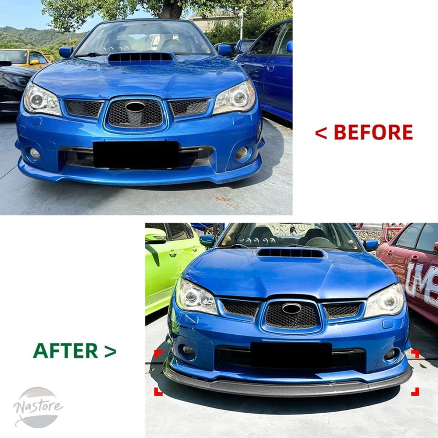 並行輸入品 フロント キット スバル SUBARU インプレッサ WRX STI 2006-2007 カーボン ルック/グロスブラック_5