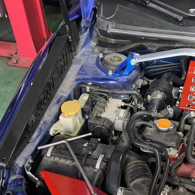 並行輸入品 カバー フロント キット エンジン スバル SUBARU WRX STI 2014-2021 アルミ製 レッド ブラック フード ボンネットの画像