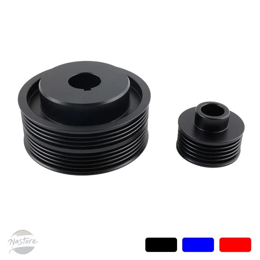 並行輸入品 レーシングアルミ軽量クランクシャフトプーリー スバル SUBARU インプレッサ WRX VER 7/8/9 2.0L 2.5L EJ20 EJ25の画像