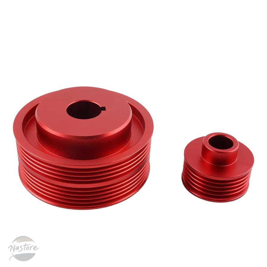 並行輸入品 レーシングアルミ軽量クランクシャフトプーリー スバル SUBARU インプレッサ WRX VER 7/8/9 2.0L 2.5L EJ20 EJ25の画像
