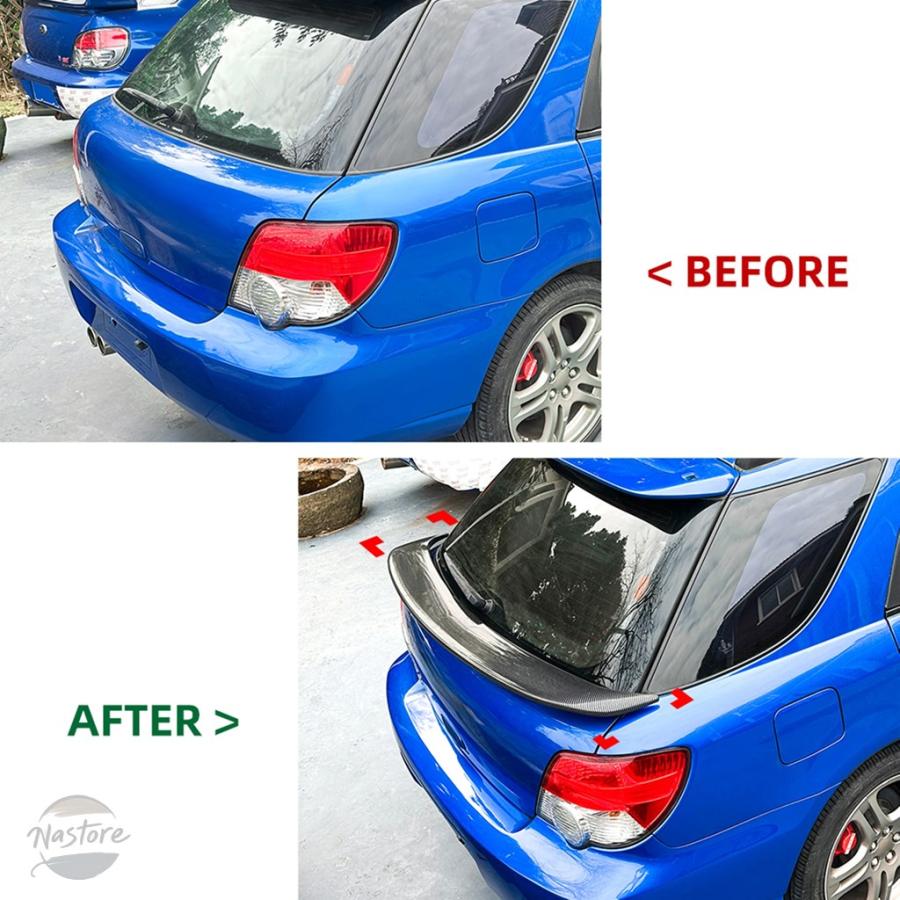 並行輸入品 リア スバル SUBARU インプレッサ WRX ツーリング 2001-07 ミドル ウィング_5