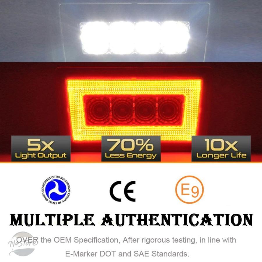 並行輸入品 リア ブレーキ スバル SUBARU WRX STI インプレッサ XV クロストレック バンパー LED リバース パーキングフォグランプの画像
