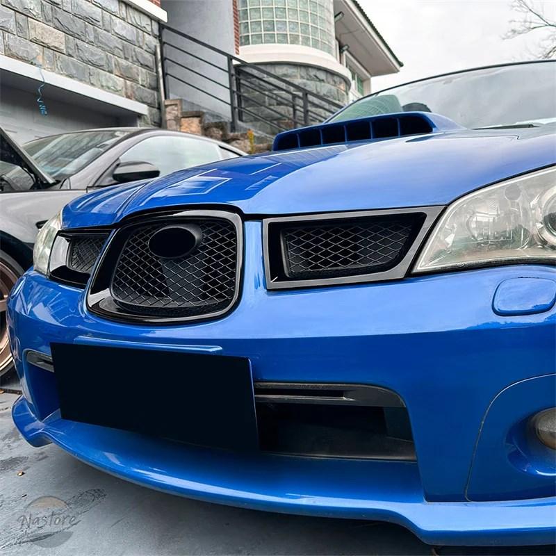 並行輸入品 フロント キット 光沢 黒 3PCS グリルインレットグリルフードメッシュボディチューニング スバル SUBARU インプレッサ GD 9TH