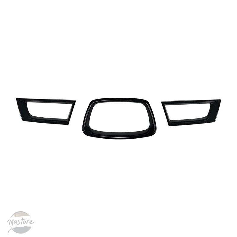 並行輸入品 フロント キット 光沢 黒 3PCS グリルインレットグリルフードメッシュボディチューニング スバル SUBARU インプレッサ GD 9TH
