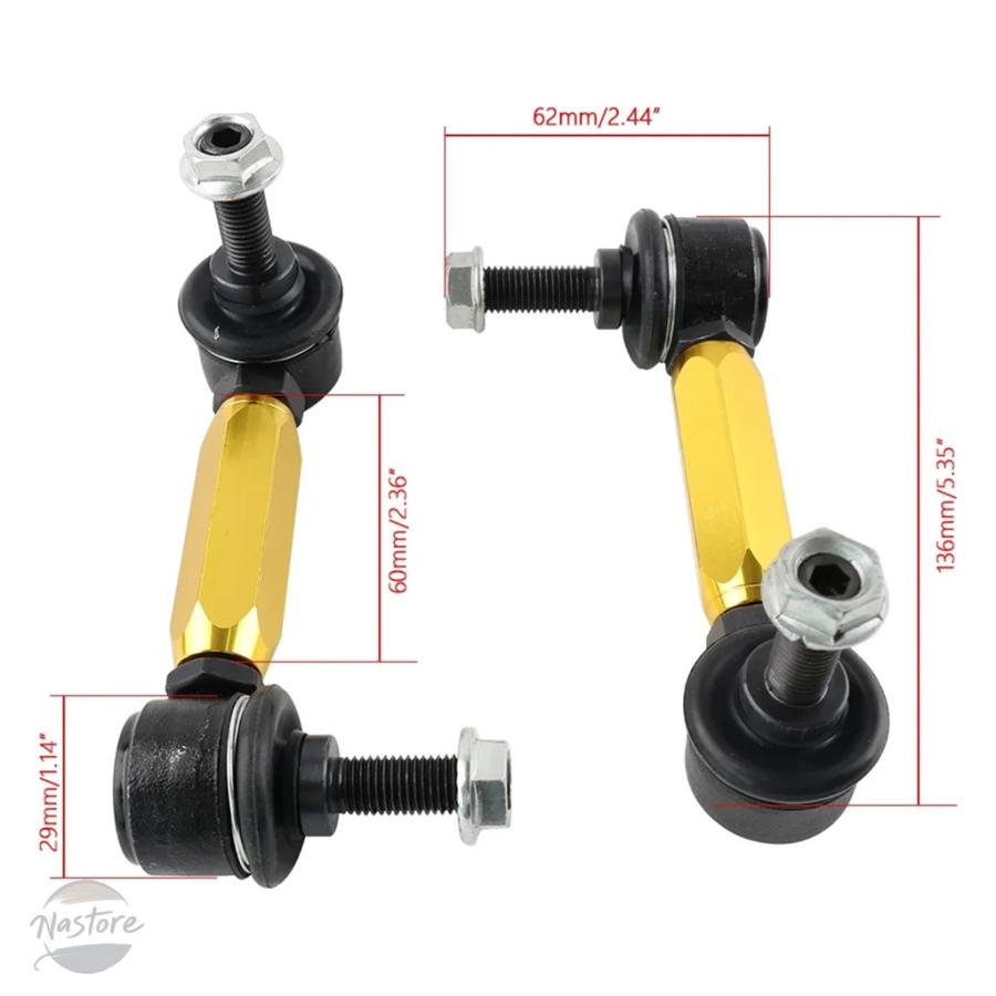 並行輸入品 リア 調整可能 08-20 スバル SUBARU インプレッサ WRX STI スイングロッドエンドリンクアセンブリ HDの画像