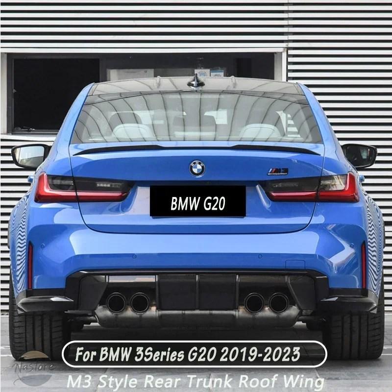 並行輸入品 BMW リア G20 2019-2023 バンパーリップスポイラーキャップ リアトランクルーフウイング M3スタイル リアルーフリップスポイラーウインの画像