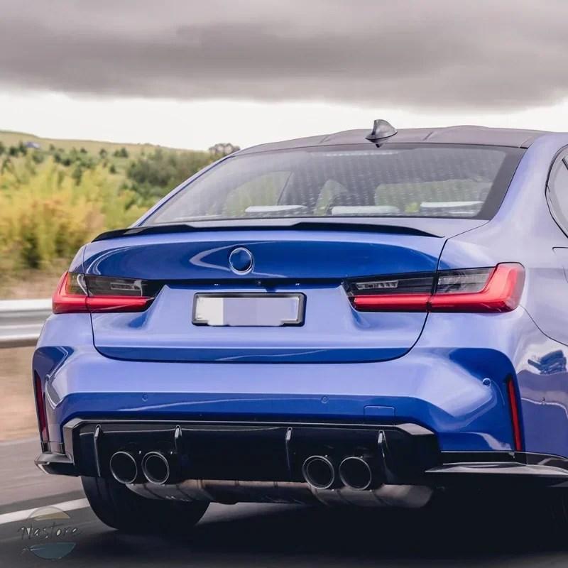 並行輸入品 BMW リア G20 2019-2023 バンパーリップスポイラーキャップ リアトランクルーフウイング M3スタイル リアルーフリップスポイラーウインの画像