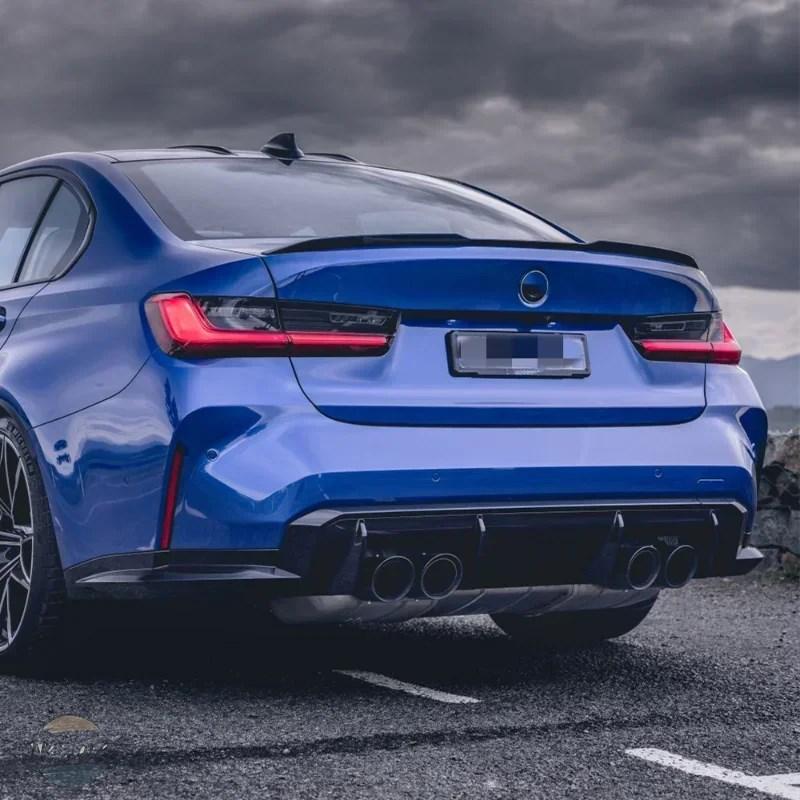 並行輸入品 BMW リア G20 2019-2023 バンパーリップスポイラーキャップ リアトランクルーフウイング M3スタイル リアルーフリップスポイラーウインの画像