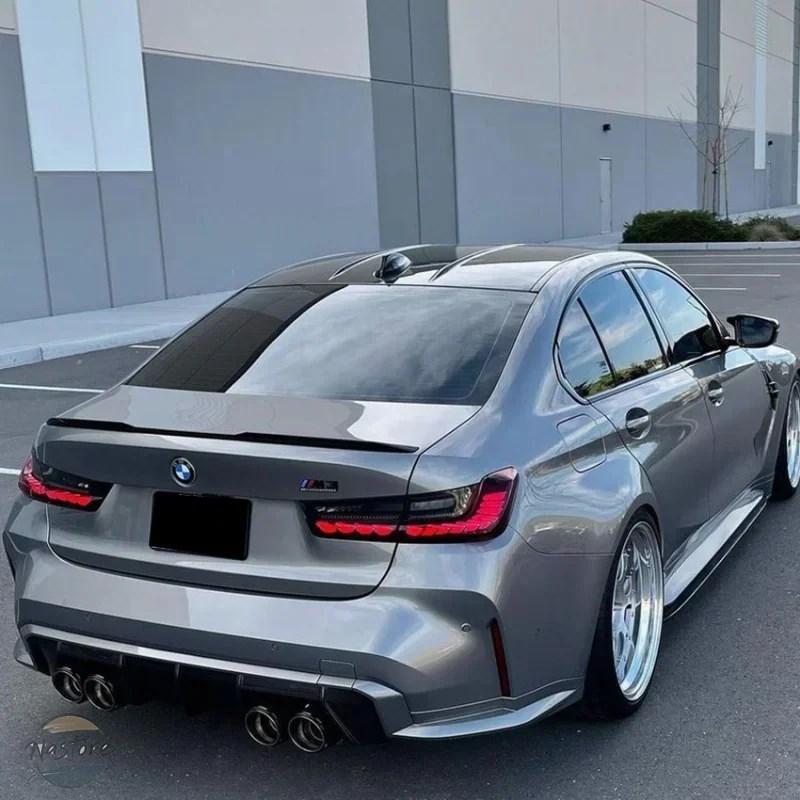 並行輸入品 BMW リア G20 2019-2023 バンパーリップスポイラーキャップ リアトランクルーフウイング M3スタイル リアルーフリップスポイラーウインの画像