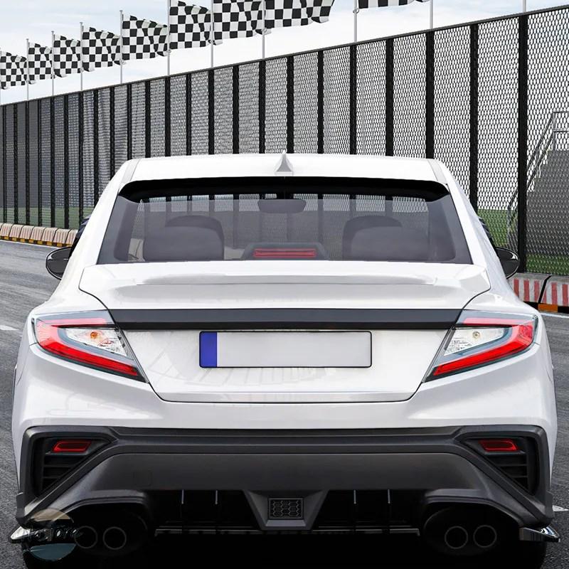 ブランド登録なし - 並行輸入品 後押し スバル SUBARU WRX STI VB 2022+ ABS可塑性物質 黒いこと炭素 陳列箱遮蔽物 スポイラー 舞台の袖