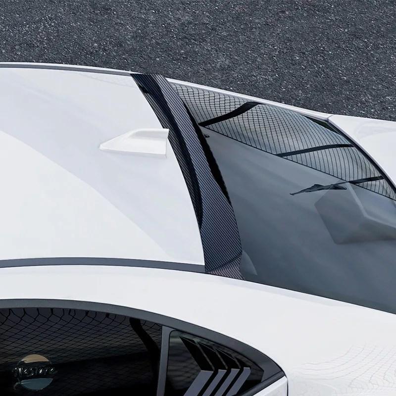 ブランド登録なし - 並行輸入品 後押し スバル SUBARU WRX STI VB 2022+ ABS可塑性物質 黒いこと炭素 陳列箱遮蔽物 スポイラー 舞台の袖