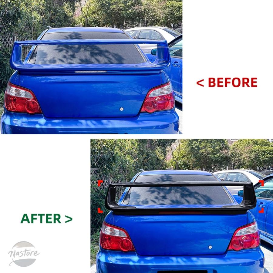 並行輸入品 リア スバル SUBARU インプレッサ WRX STI 2002-07 トランクリッドスポイラーの画像
