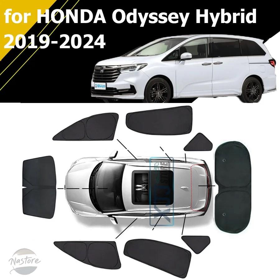並行輸入品 ホンダ ODYSSEY 2019-24専 オールブラック カーウィンドウサンシェード 日焼け止め 断熱の画像