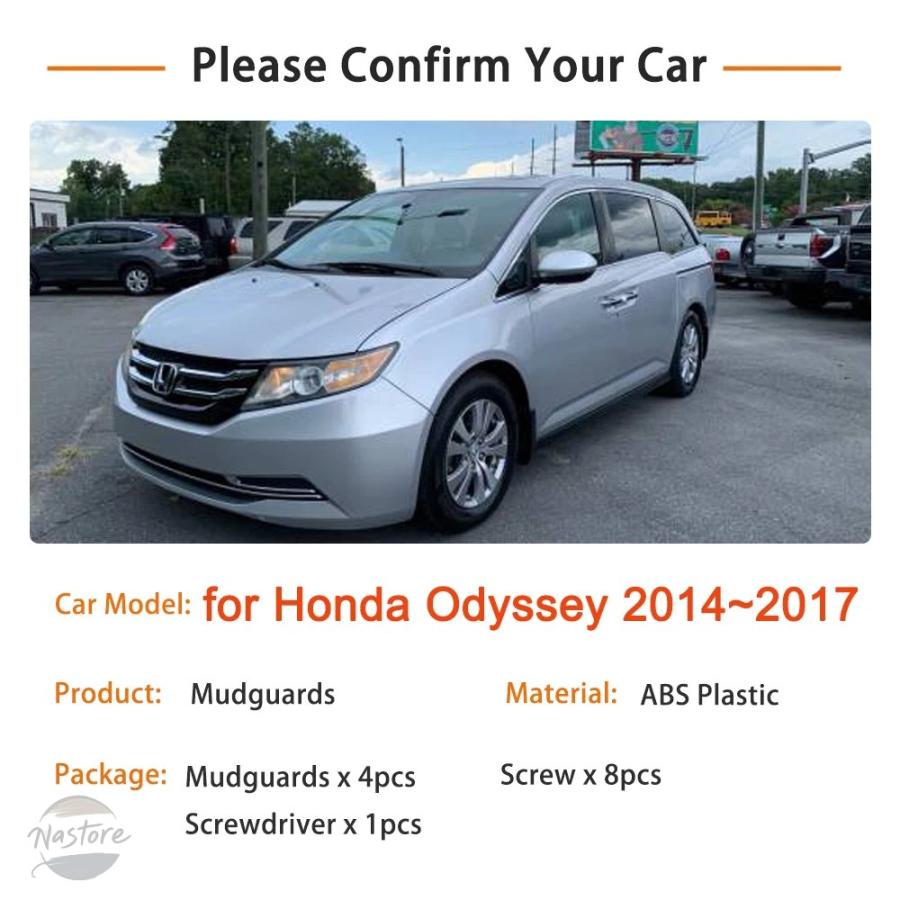 並行輸入品 ホンダ フロント リア ホイール ガード ホンダ オデッセイ RL5 4 2014~2017 LX SE 2016 2015 マッドフラップ_1