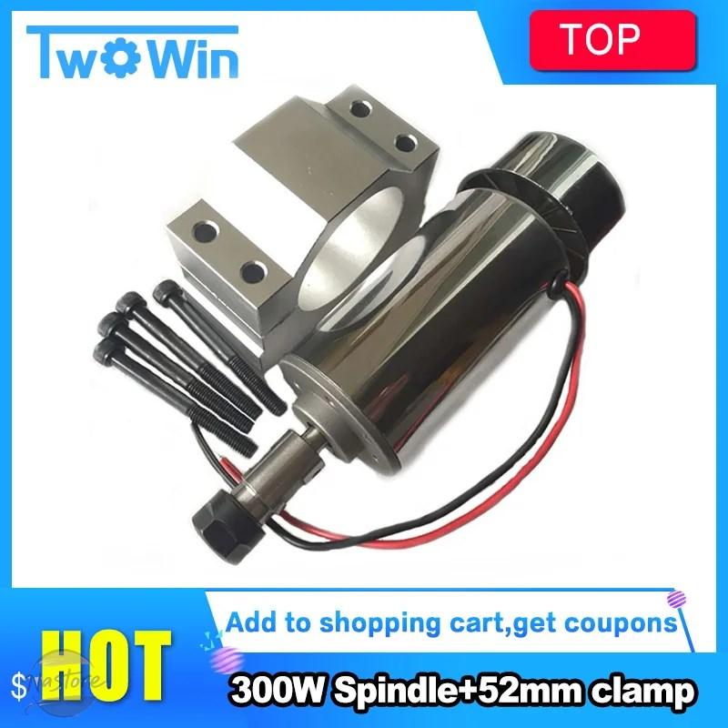並行輸入品 最 空冷式300W DC 12-48Vスピンドルモーター ER11 COLLECT + 52MMマウントブラケットフィクスチャ PCBの画像