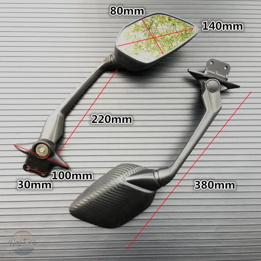 並行輸入品 ヤマハ バイク t-max 530 2012-2019 バックミラー サイドミラー 部品 カスタムパーツ アクセサリーの画像