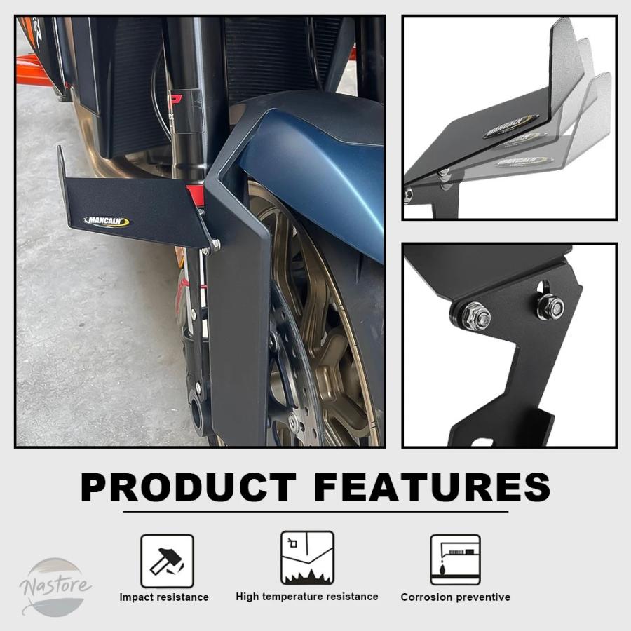 並行輸入品 バイク フロント 固定 フェンダーウィング カワサキ ニンジャ400 ex400 z400 2018-21 部品 カスタムパーツ アクセサリーの画像