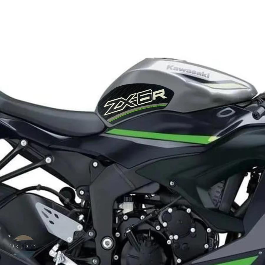 並行輸入品 バイク カワサキ ニンジャ zx-6r サイド燃料タンクパッド 滑り止め ゴム 防水 ステッカー zx6r 2024- 部品 カスタムパーツ アクセサリーの画像