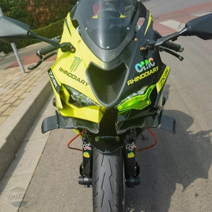 引き取り限定　カーボンリップ 並行輸入品 フロント カワサキ ZX-6R 100% カーボン リップスポイラー