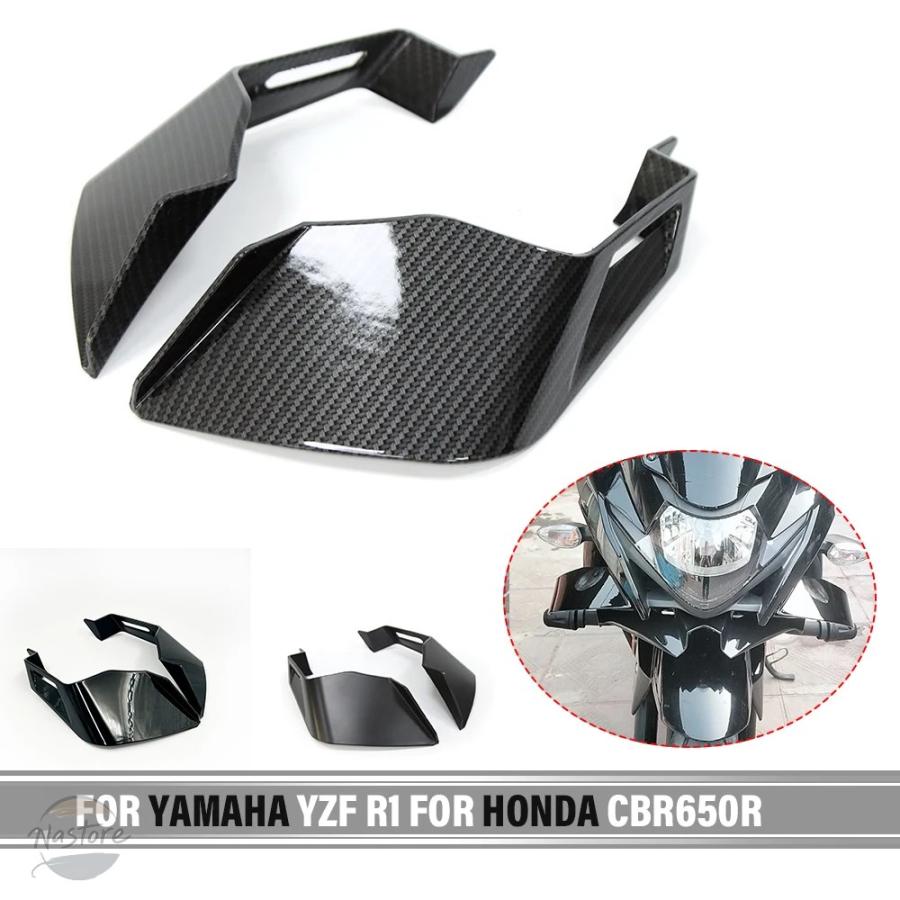 並行輸入品 ホンダ 汎用ダウンフォースレーシングスポイラーエアロウィングレット ヤマハ ホンダ CBR650R ドゥカティV4_1