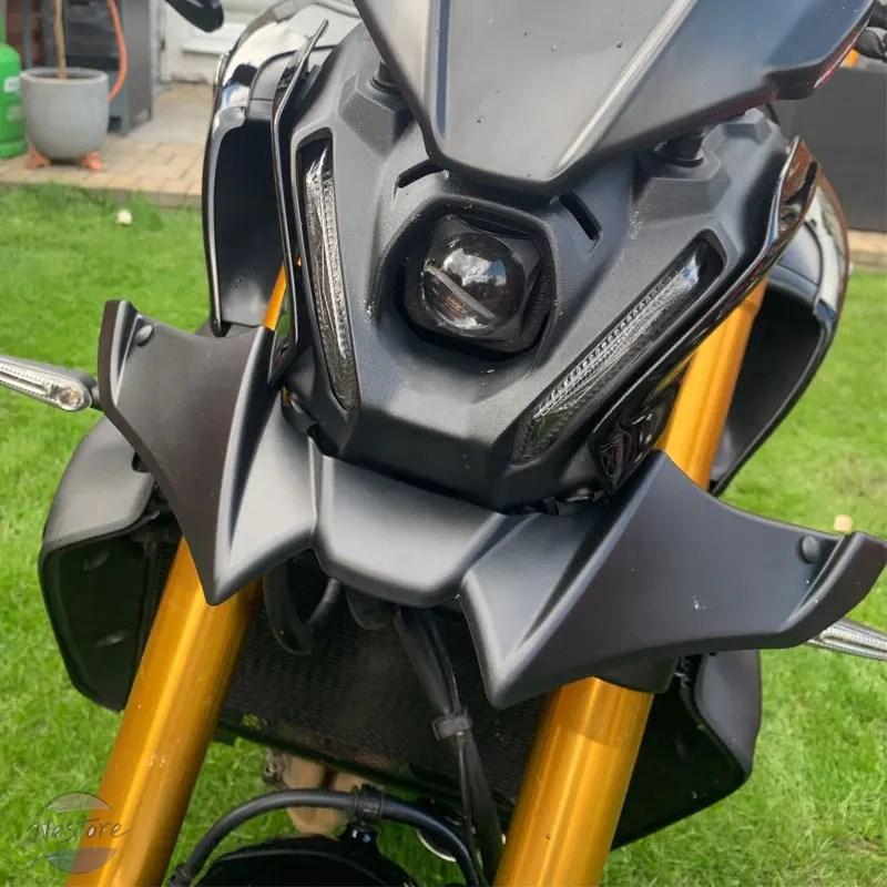 並行輸入品 バイク フロント カスタム カーボン mt09 v3 アクセサリー ダウンフォース ネイキッド スポイラー エアロダイナミック ウィングデフレクター 部品の画像