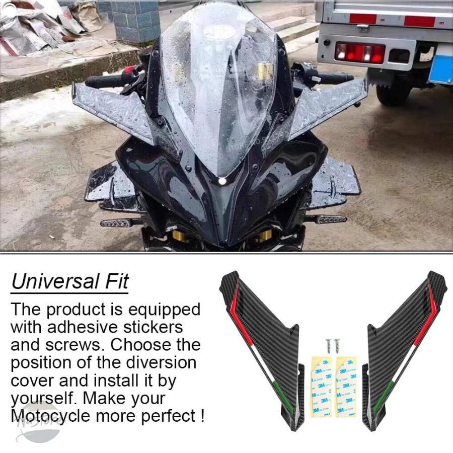 並行輸入品 BMW バイク リア 固定 フェアリングサイドウィングレット ビューミラー ウィングスポイラー カワサキ 部品 カスタムパーツ アクセサリーの画像