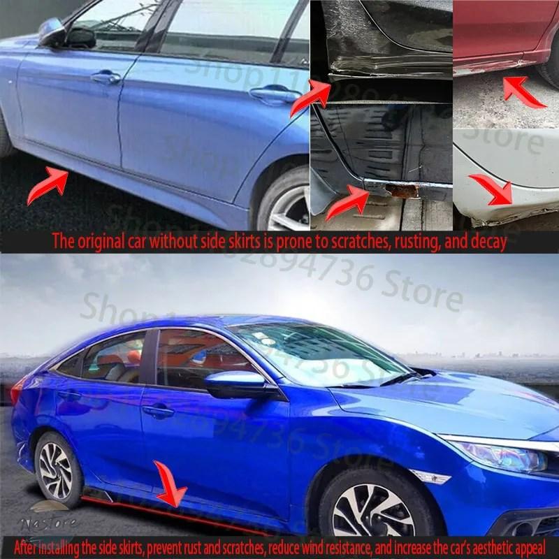 並行輸入品 アウディ BMW 汎用カーサイドスカート ウィングレット