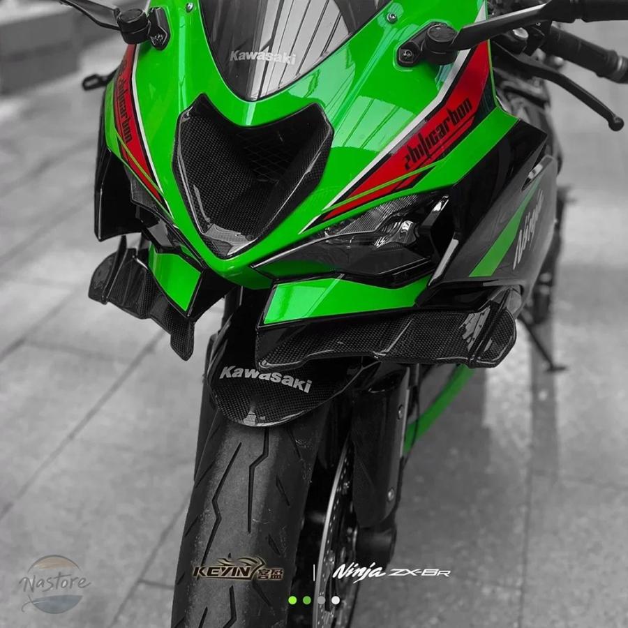 並行輸入品 バイク フロント キット カワサキ zx-6r zx6r 636 2024 ダウンフォース ネイキッド スポイラー 部品 カスタムパーツ アクセサリーの画像