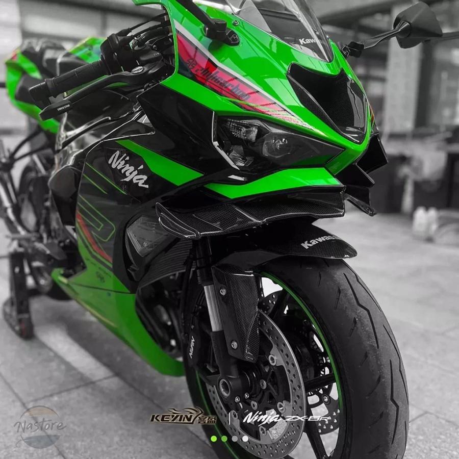並行輸入品 バイク フロント キット カワサキ zx-6r zx6r 636 2024 ダウンフォース ネイキッド スポイラー 部品 カスタムパーツ アクセサリーの画像