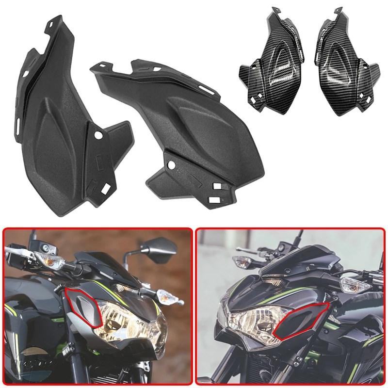 並行輸入品 バイク カバー フロント ヘッド z900 カーボン サイドノーズライトパネルフェアリングインジェクションフィット カワサキ 部品 カスタムパーツの画像