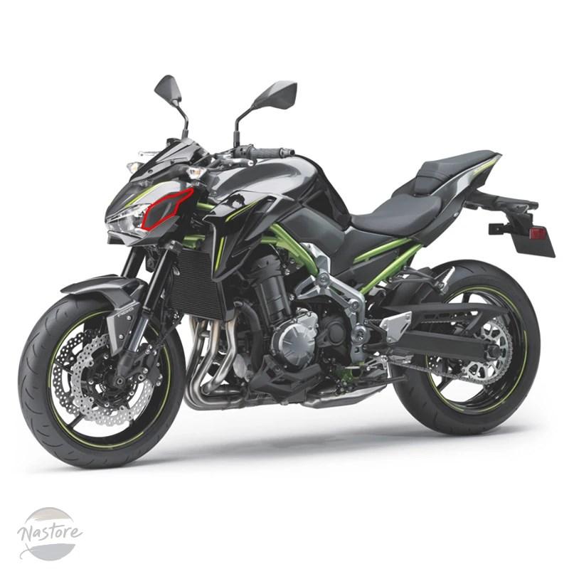 並行輸入品 バイク カバー フロント ヘッド z900 カーボン サイドノーズライトパネルフェアリングインジェクションフィット カワサキ 部品 カスタムパーツの画像
