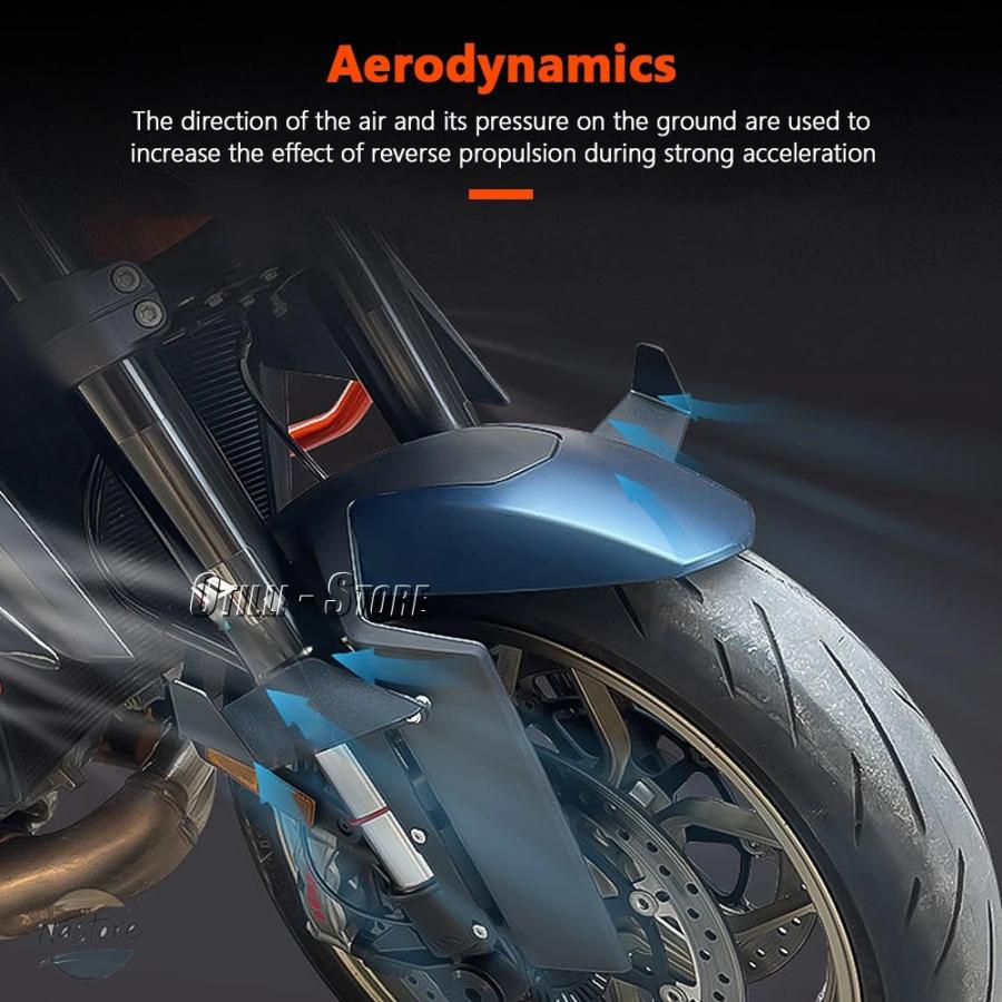 並行輸入品 バイク フロント 固定 フェンダー翼ダウンフォーススポイラーウィングレットエアロダイナミックサイドウィング 1290 superデューク 部品の画像