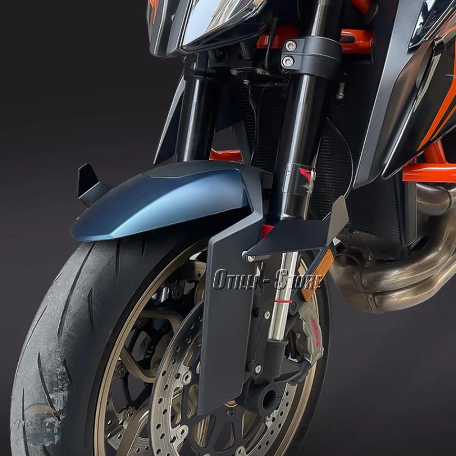 並行輸入品 バイク フロント 固定 フェンダー翼ダウンフォーススポイラーウィングレットエアロダイナミックサイドウィング 1290 superデューク 部品の画像