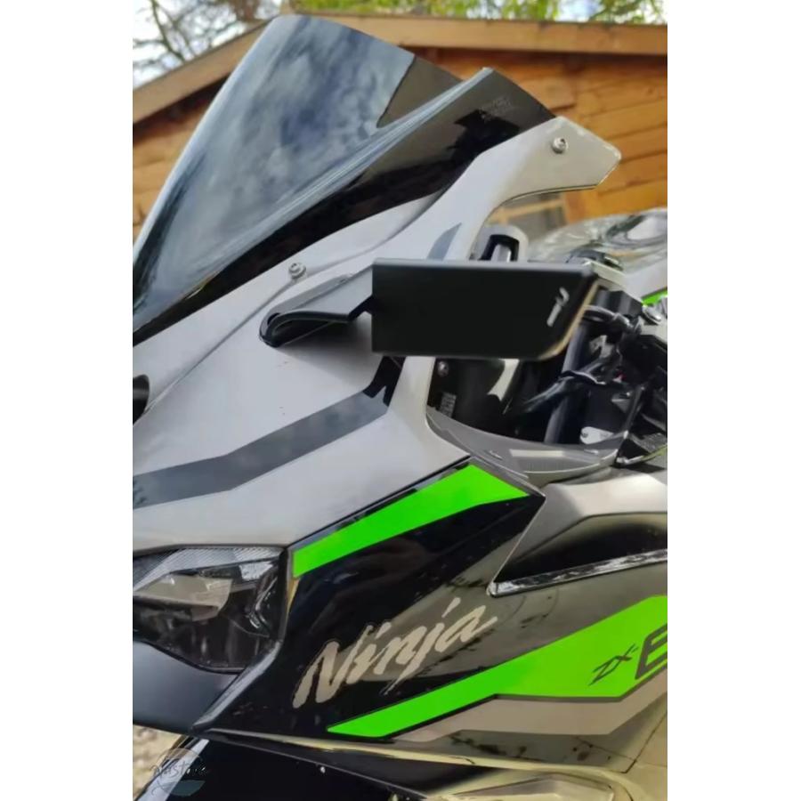 並行輸入品 ニンジャ ZX4R ZX4RR ZX6R 636 バックミラー ステルス