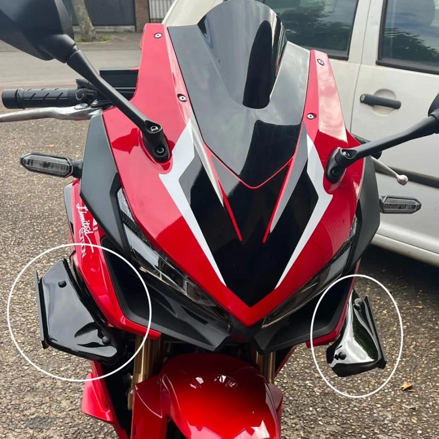 並行輸入品 ホンダ フロント 固定 CBR500R ウィングレット モトフェアリング エアロダイナミックサイドウィング スポイラーの画像