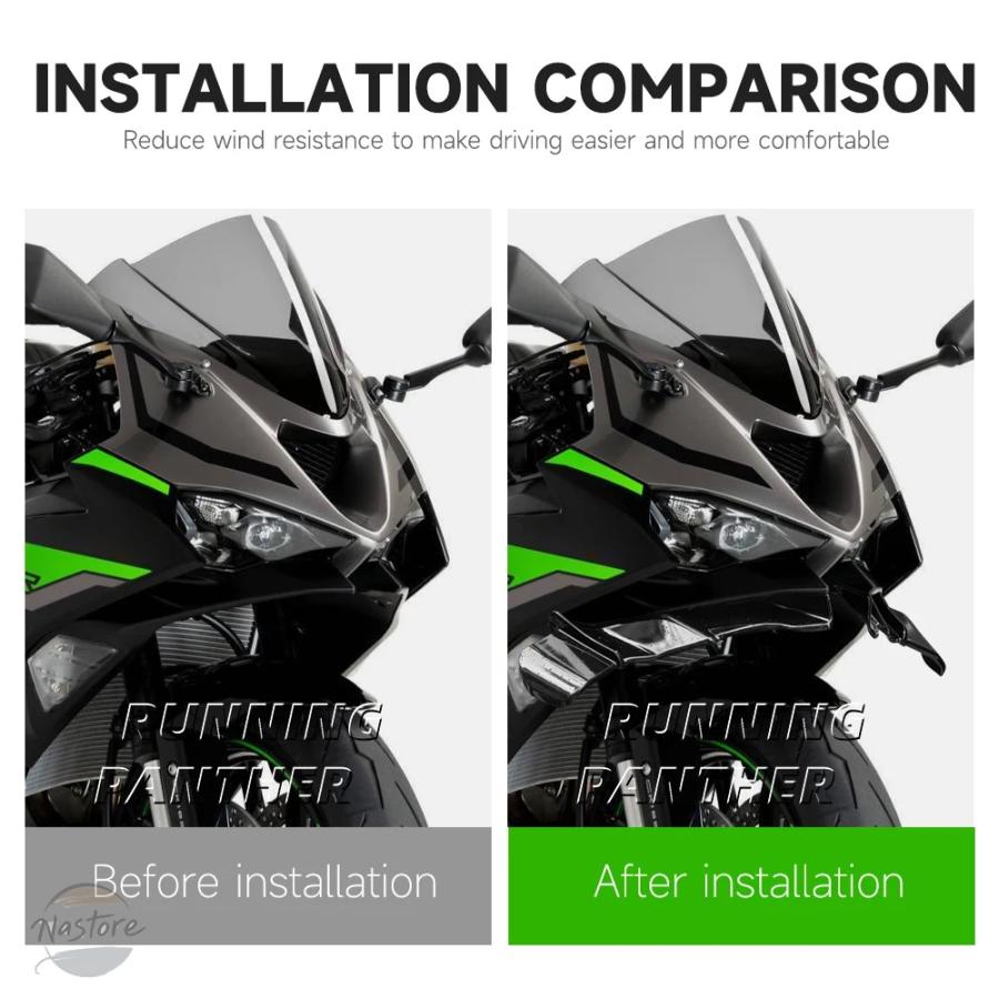 並行輸入品 バイク フロント カワサキ zx-6r スポイラーウイング zx6r