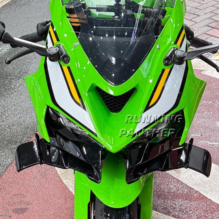 並行輸入品 バイク フロント カワサキ zx-6r スポイラーウイング zx6r