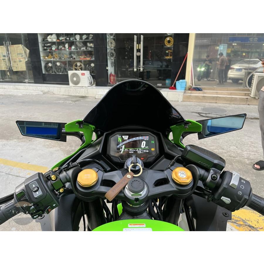 並行輸入品 固定 カワサキ ZX4RR/ZX25R/ZX6R/ /ニンジャ400R/ニンジャ500R 合金製バックミラーの画像