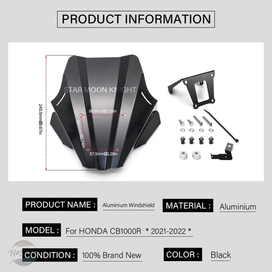 並行輸入品 モトリペア 風防 ホンダ CB1000R 1000R CB1000 2021 2022 風防フェアリング 風防デフレクターの画像