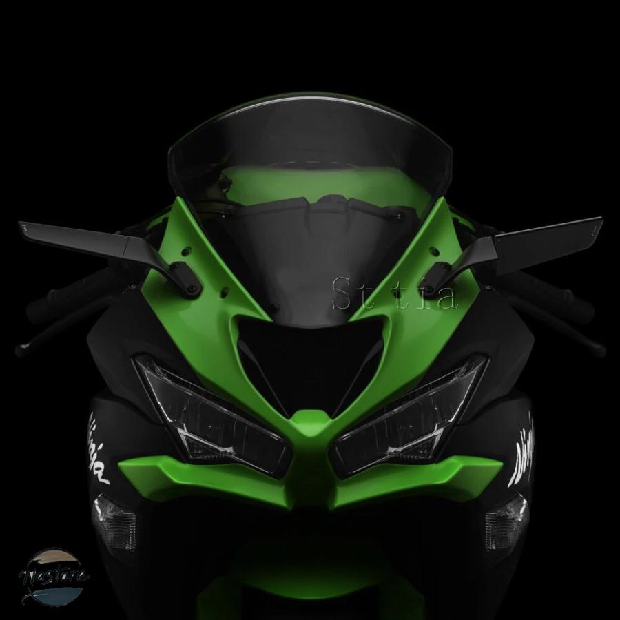 並行輸入品 カワサキ カワサキ ニンジャ 636 ZX6R 2019-2025 ステルススポーツウィングレットミラー ステルスミラー_2