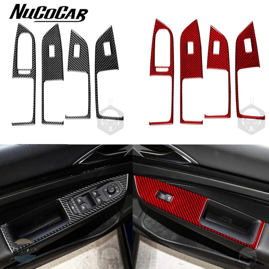 並行輸入品 カバー フォルクスワーゲン VOLKSWAGEN ゴルフ 8 GTI MK8 2021-2023 カーボン ウィンドウリフトコントロールパネの画像