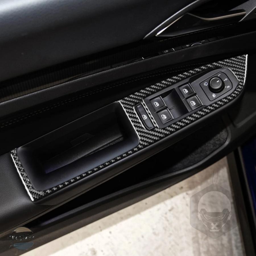 並行輸入品 カバー フォルクスワーゲン VOLKSWAGEN ゴルフ 8 GTI MK8 2021-2023 カーボン ウィンドウリフトコントロールパネの画像
